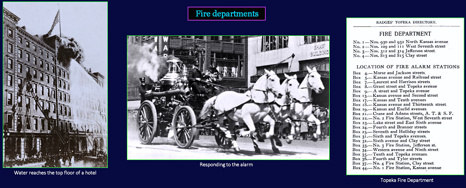 Fire Departments, 1890